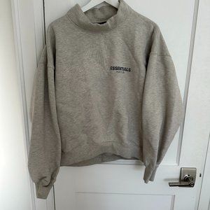 ESSENTIALS MOCK NECK SWEATSHIRT - M - GOOD CONDITION